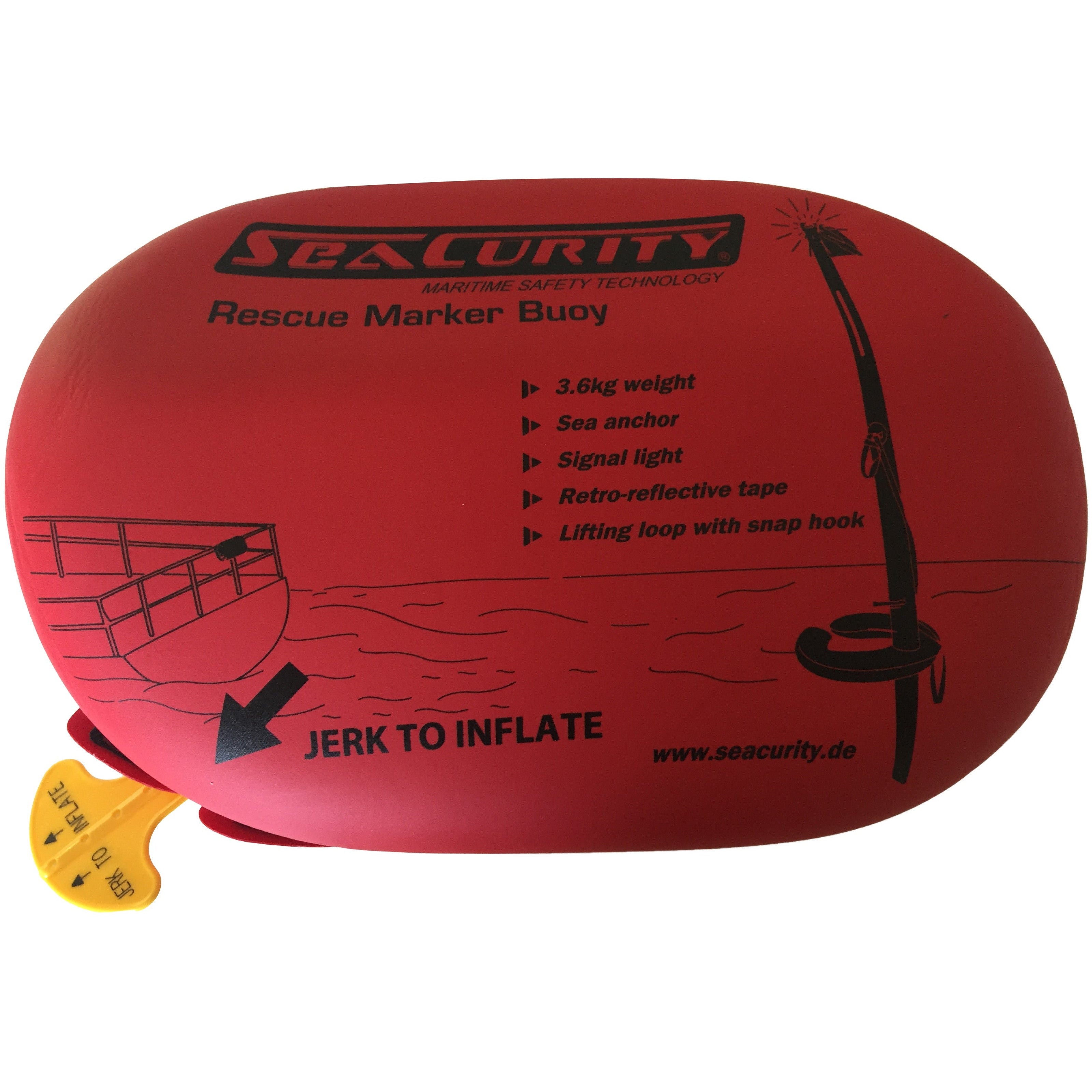 seacurity-schwimmboje-rescue-marker-buoy-markierungsboje-rote-tasche image 3