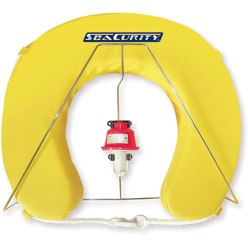 seacurity-rettungsring-hufeisen-gelb-mit-halter-led image 1