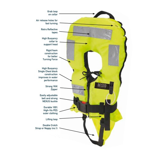 besto-turn-safe-schwimmweste-kinder-0-15-kg-gelb image 1