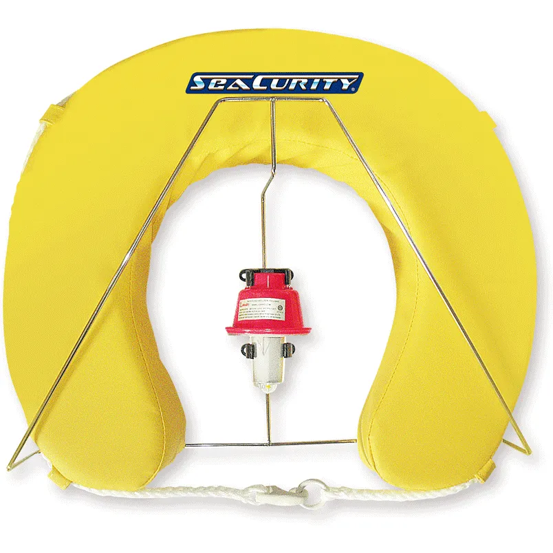 seacurity-rettungsring-hufeisen-gelb-mit-halter-led image 1